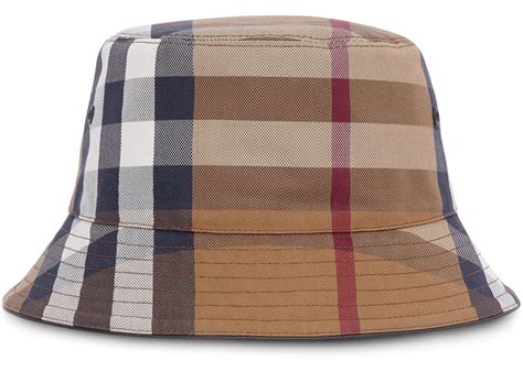 men burberry bucket hat|Burberry canvas check bucket hat.